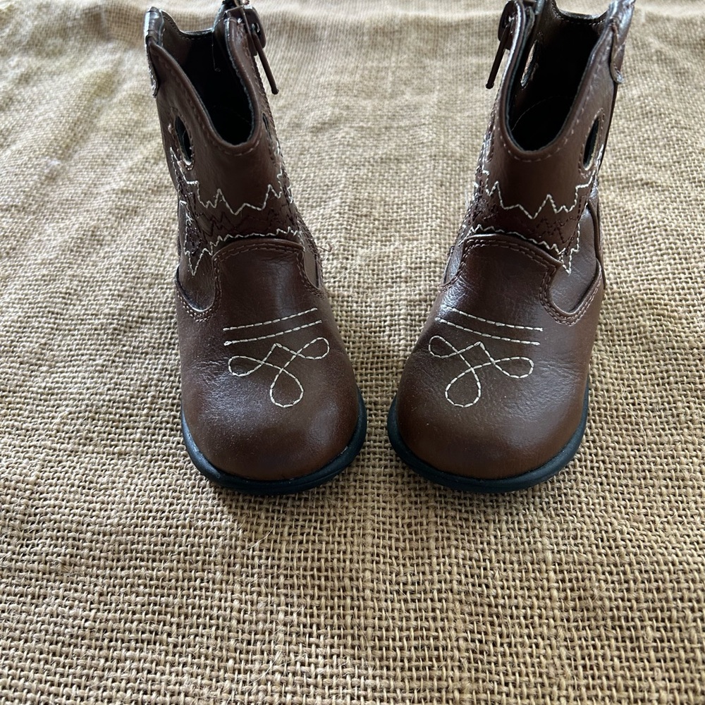 Wonder Nation Brown Western Boots for Kids